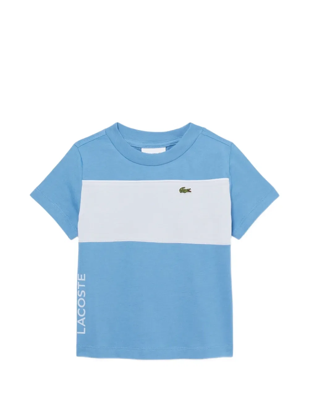 Футболка с нашивкой и логотипом в стиле «цветные блоки» Lacoste Kids, синий