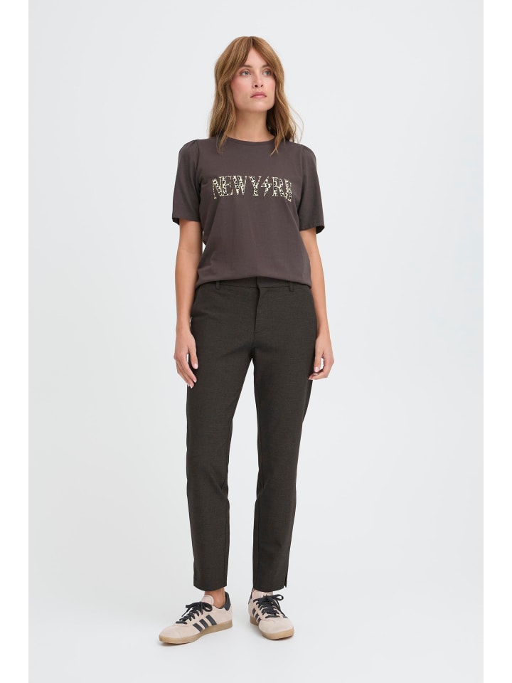 

Pulz Повседневные брюки PZBINDY цвета эспрессо меланж