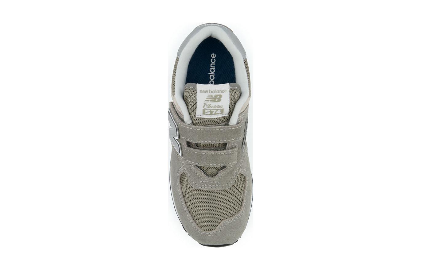 Детские кроссовки New Balance 574 Core Hook & Loop, серый — фото 4