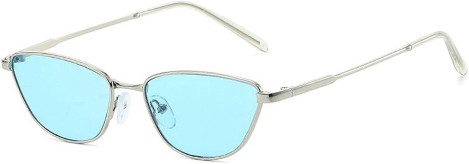 

Винтажные солнцезащитные очки Willochra в форме кошачьего глаза, маленькие многоугольные, металлические, модные, конфетного цвета, с защитой от УФ-излучения UV400, мужские солнцезащитные очки, C9