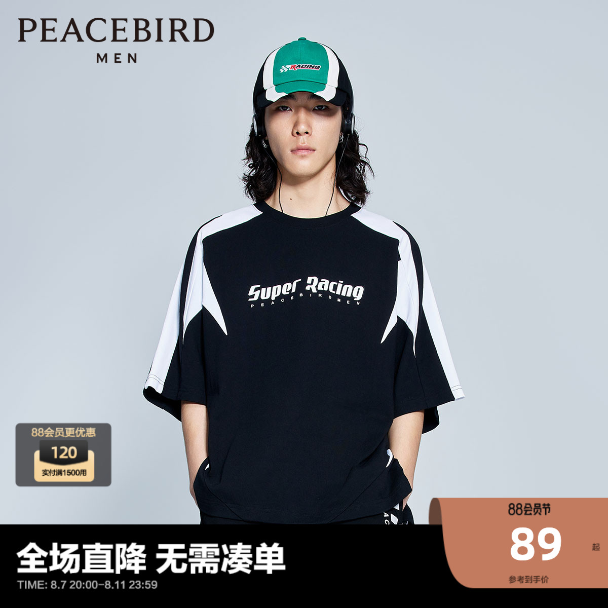 

Футболка летняя Peacebird, черный