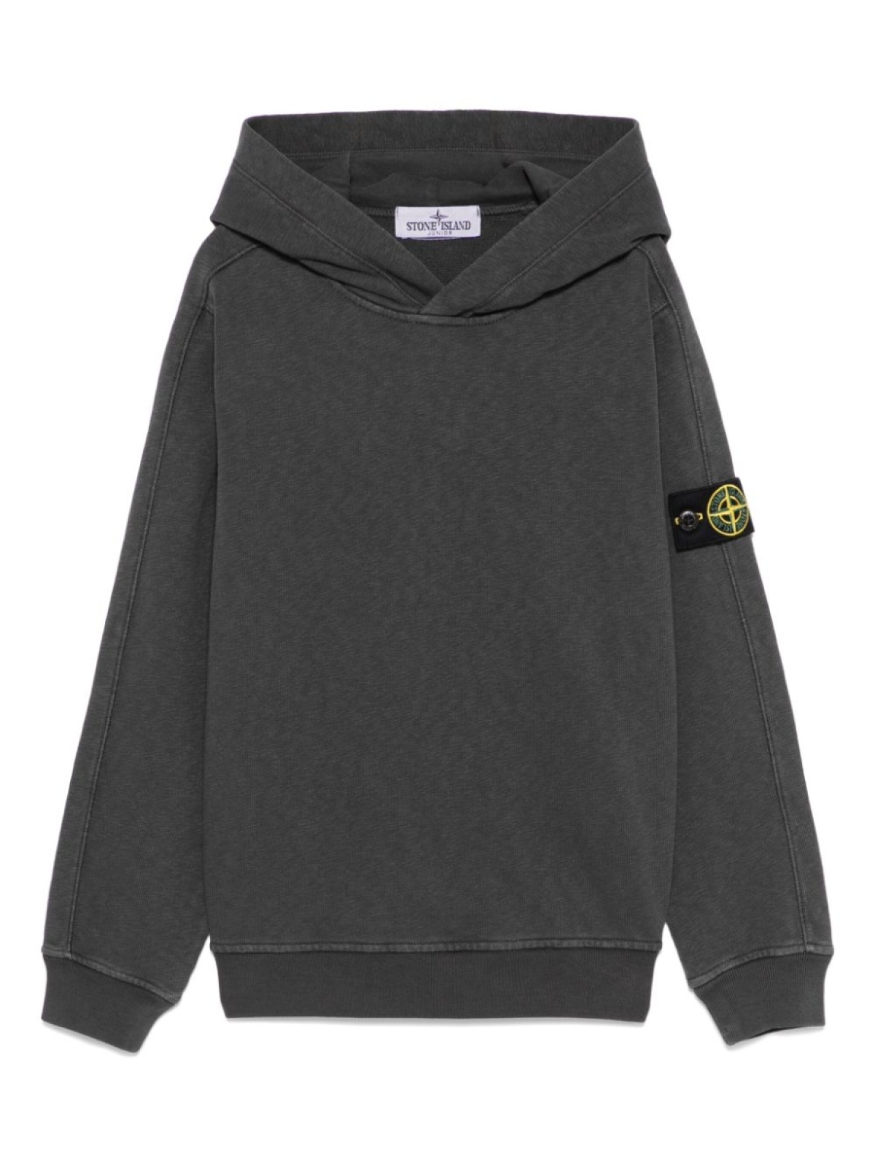 

Stone Island Junior худи с нашивкой Compass, серый