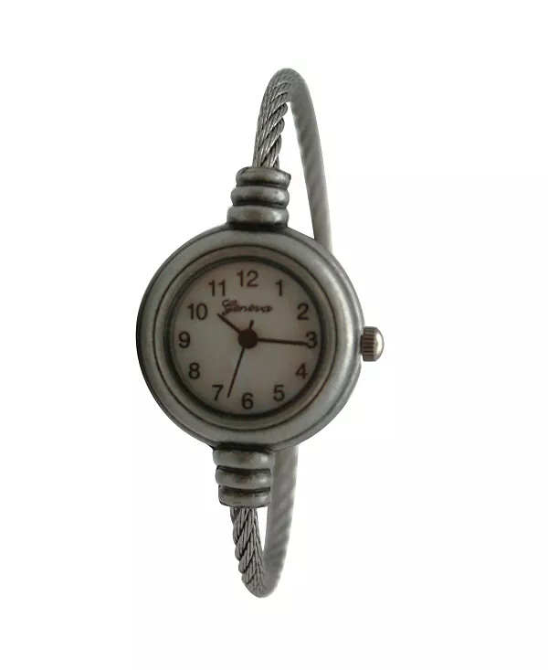 

Женские часы с тонким оловянным браслетом и завитками Olivia Pratt, pewter