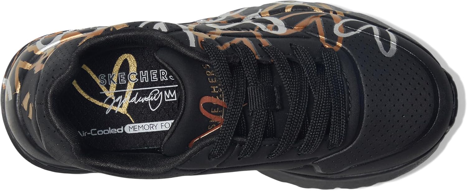 Детские кроссовки Skechers Microstrides - Правила перемены, черный/золотой — фото 3