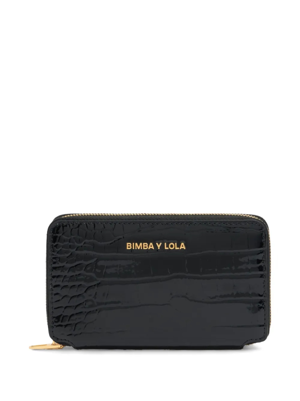 

Кошелек с тиснением под кожу крокодила Bimba y Lola, черный