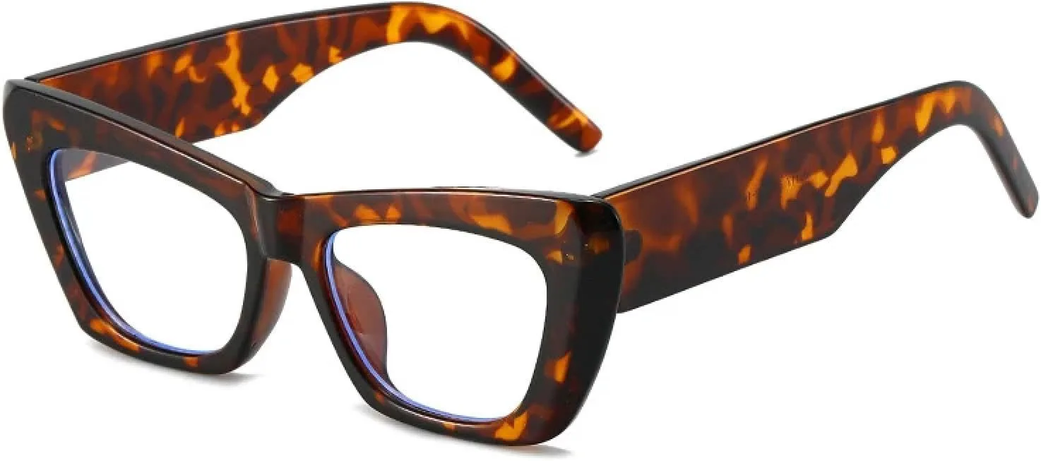 

Модные женские солнцезащитные очки с градиентной оправой и цветными вставками, модель «кошачий глаз», прозрачные, для активного отдыха TVTBBVV, C9leopard