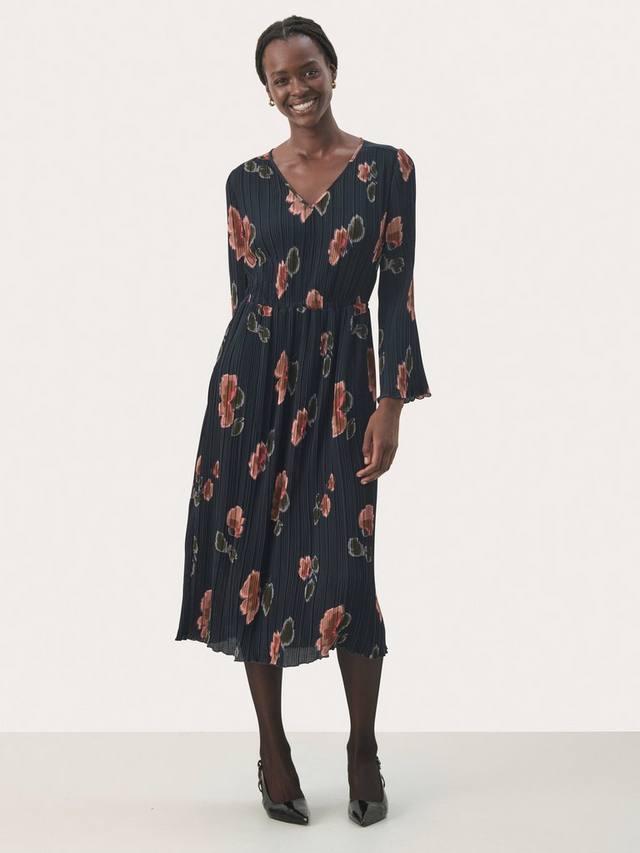 

Платье с цветочным узором шайба Part Two, цвет Dark Navy/Multi
