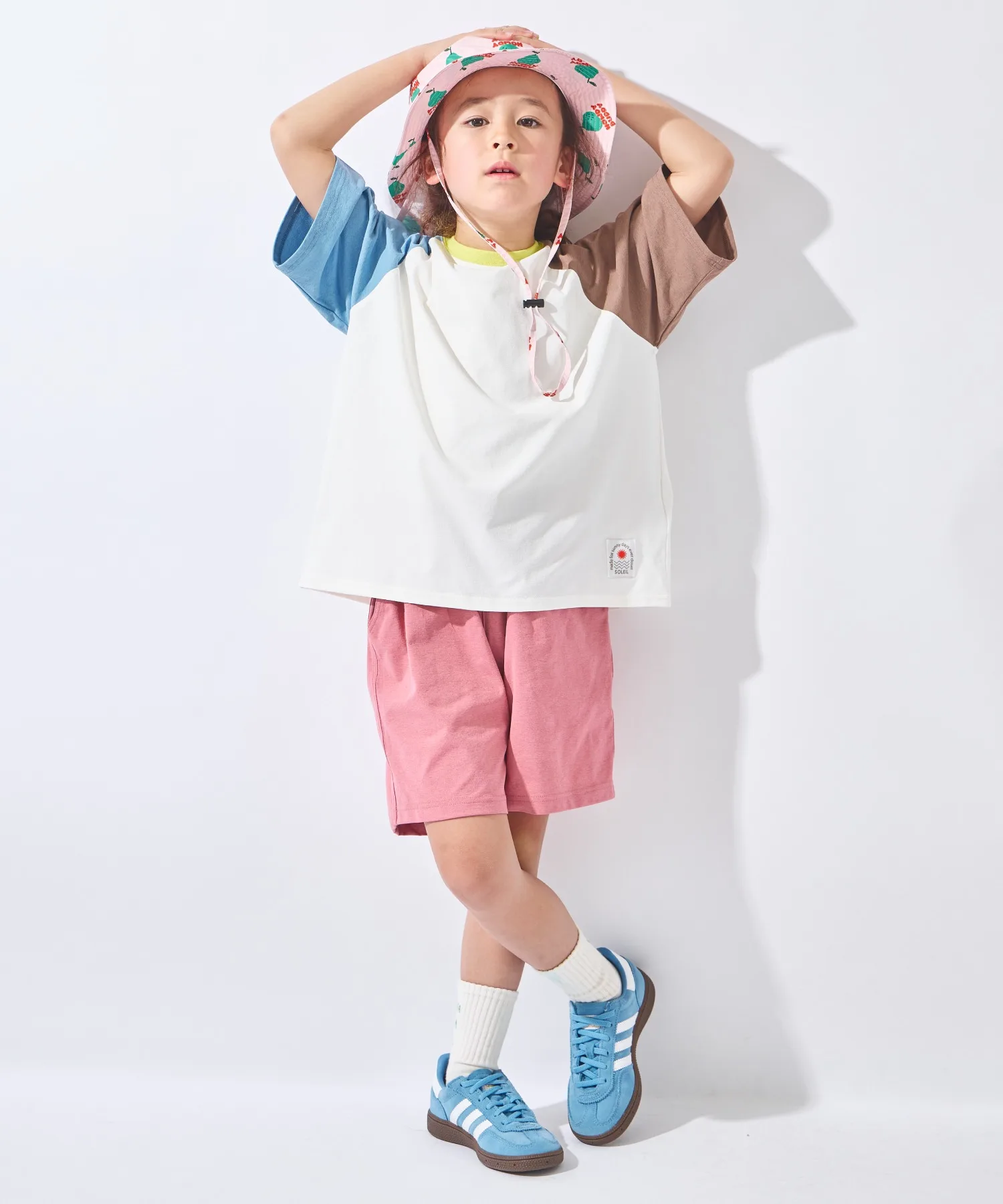 Детская водонепроницаемая футболка с защитой от UV ever closet Raglan белая — фото 2