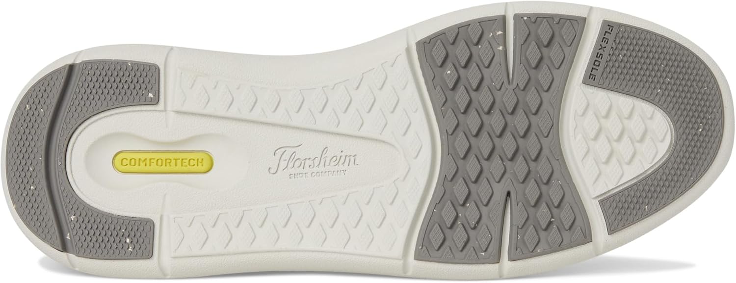 Мужские кроссовки Florsheim Fleet с эластичной шнуровкой и перфорированным носком, белый/черный — фото 3