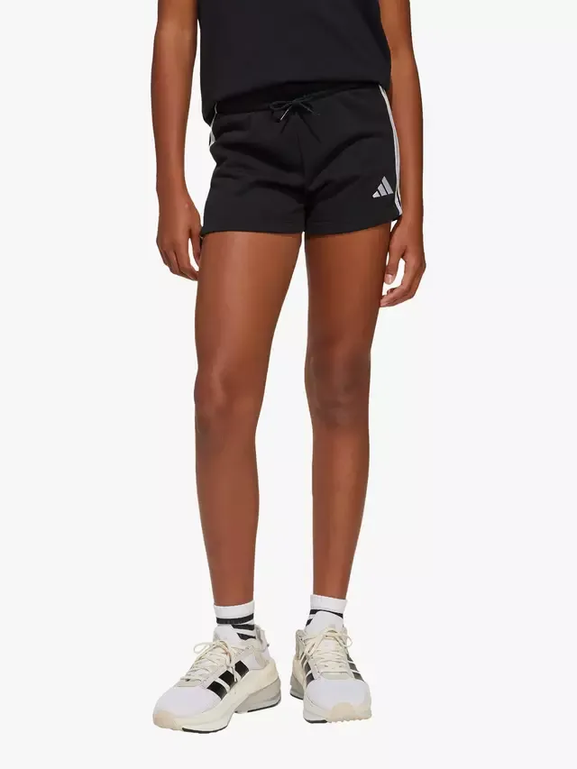 Детские классические шорты в три полоски, черно-белые adidas