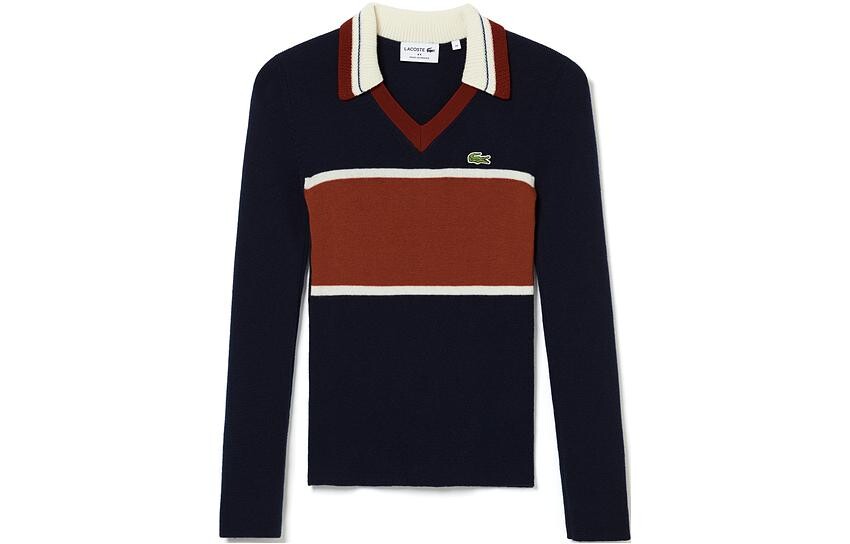 

Свитер женский темно-синий/красный Color Blocking Lacoste