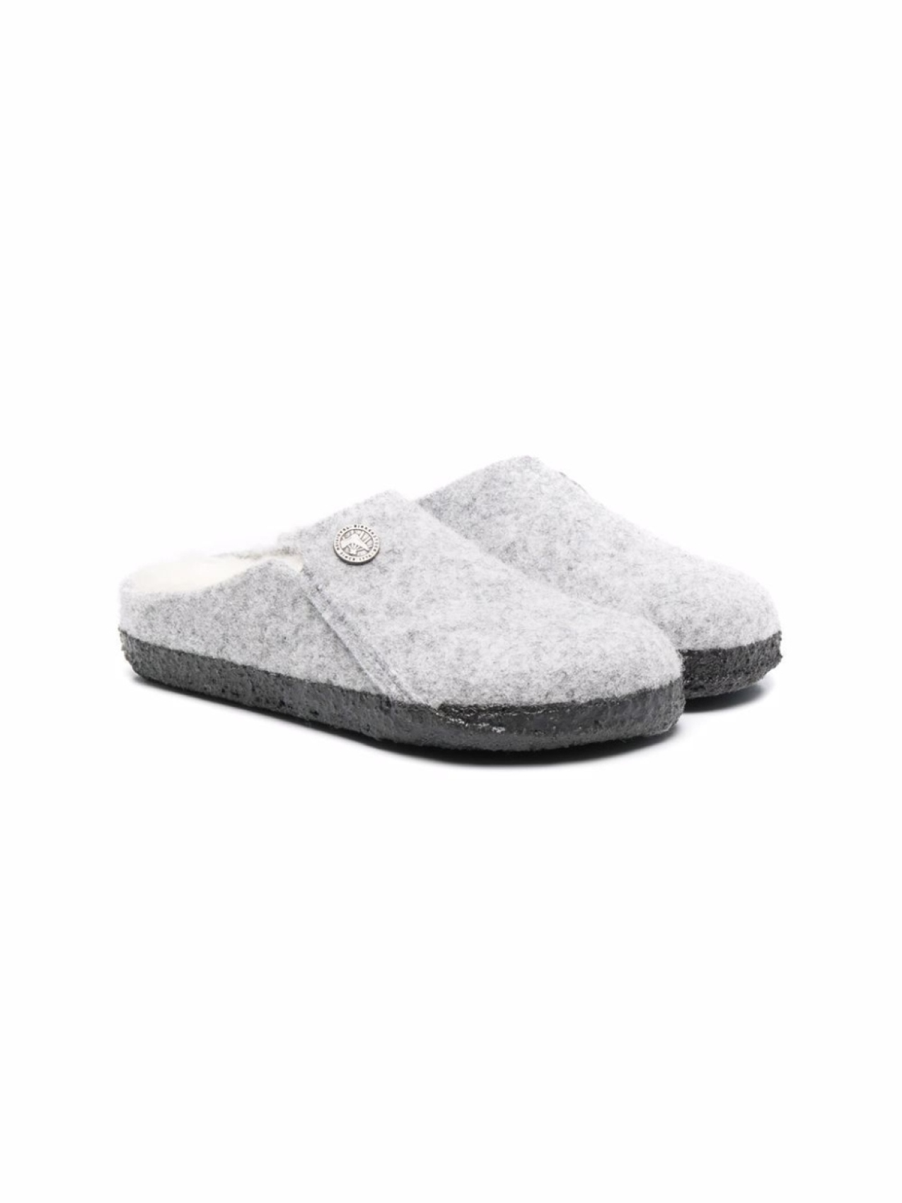 

Birkenstock Kids слиперы из овчины, серый
