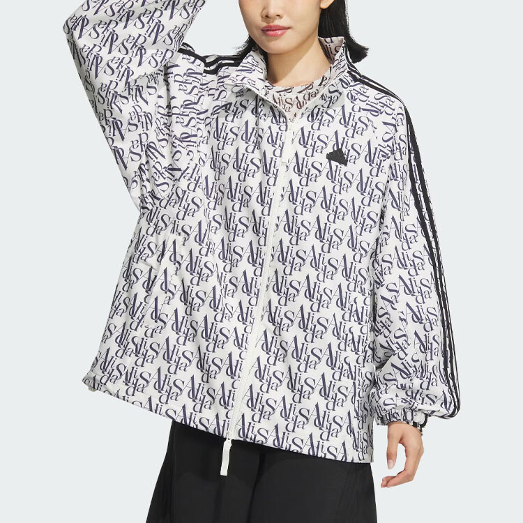 Женская куртка с принтом ALLOVER, цвет Off White Adidas — фото 2