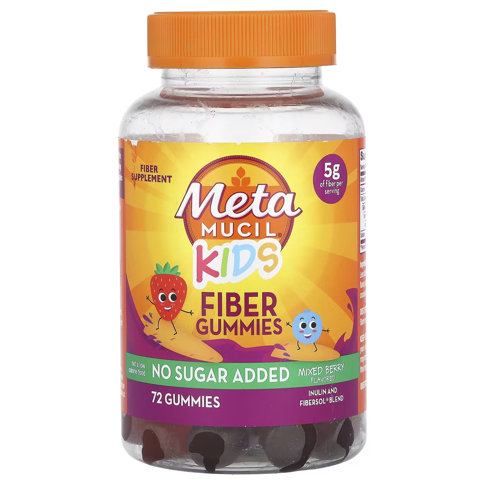 

Metamucil Kids Fiber Gummies Смешанные ягоды 72 жевательные конфеты