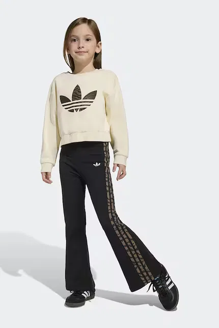 Спортивный костюм из эластичного хлопка Adidas Originals, бежевый