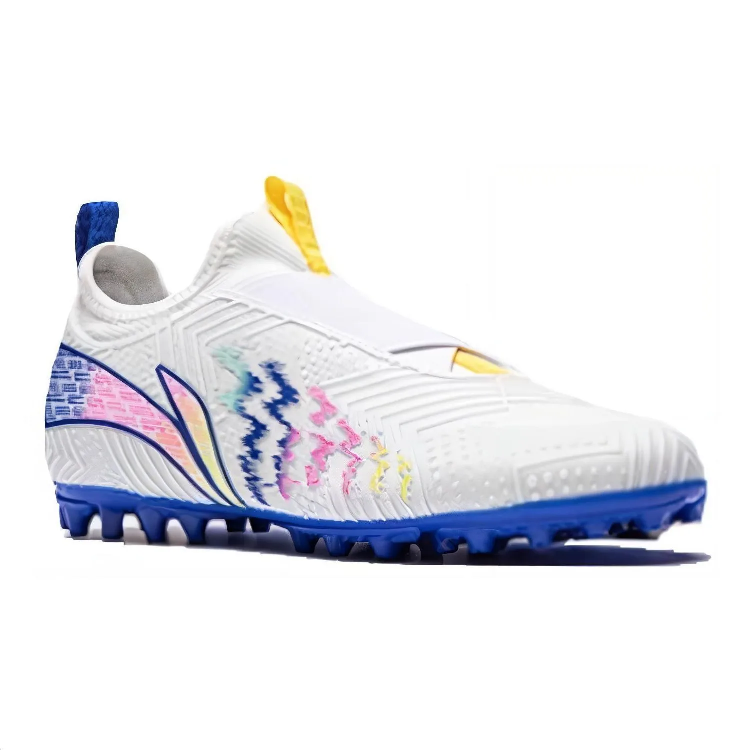 Детские футбольные бутсы Li-Ning YOUNG Swift Shadow 2 MG для искусственного газона, противоскользящие, с амортизацией, низкие YOUNG, белый фиолетовый — фото 3