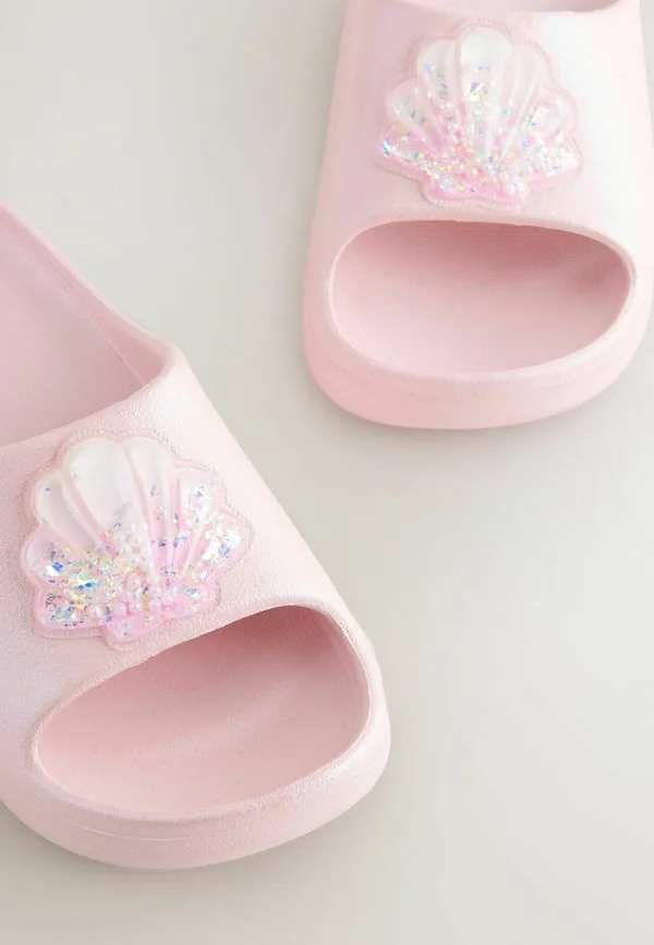 Шлепанцы для бассейна стандартной посадки Next, Pink Glitter Seashell — фото 4