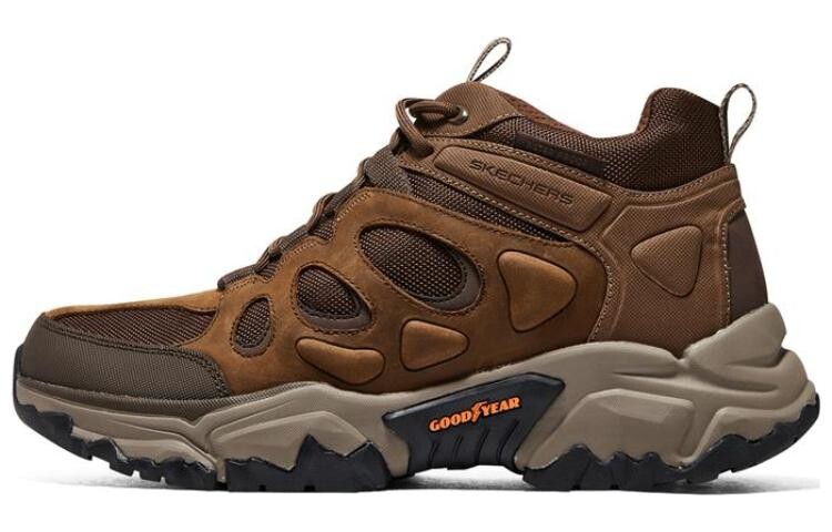 

Кроссовки мужские среднего размера темно-коричневые Skechers