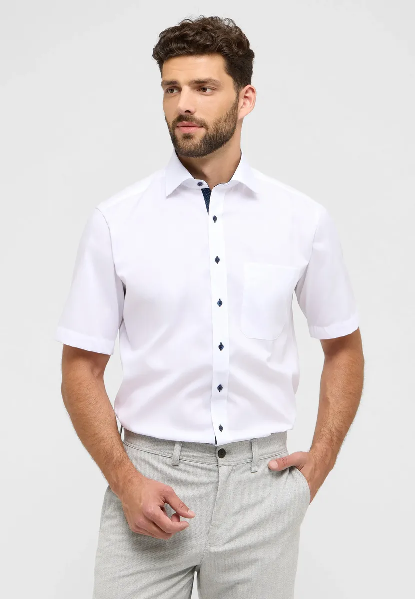 

Рубашка Eterna с короткими рукавами "COMFORT FIT", белый