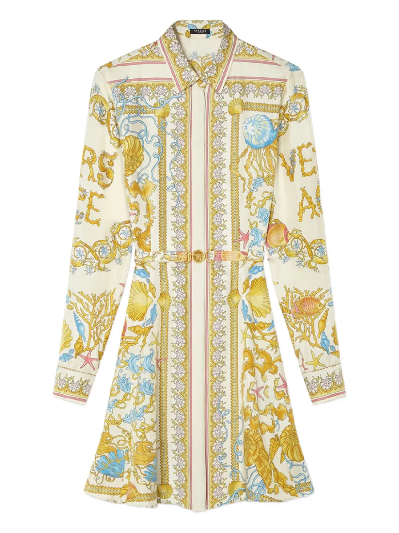 

Versace платье Underwater Barocco, золотой