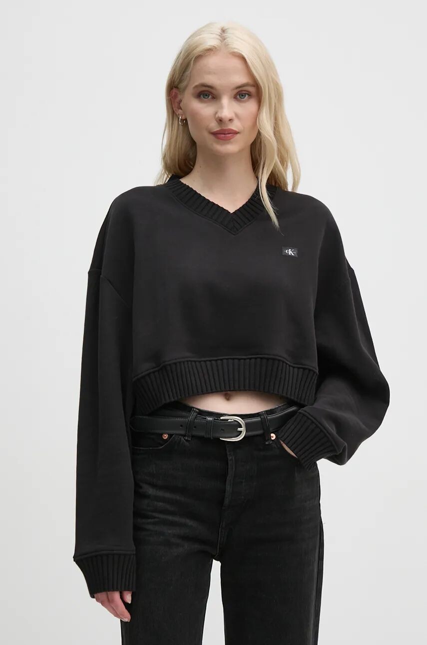 

Хлопковая толстовка Calvin Klein Jeans, черный