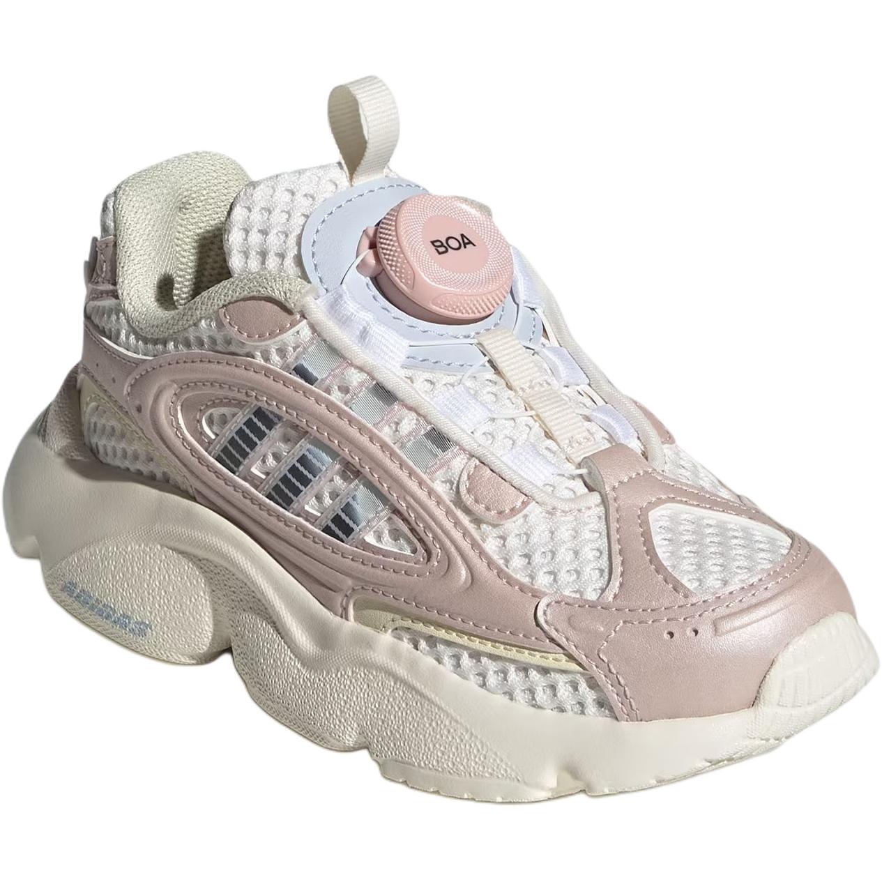 Adidas Originals Детские кроссовки Ozmillen, устойчивые к истиранию, розовые, белые, для детей от 3 до 7 лет — фото 3