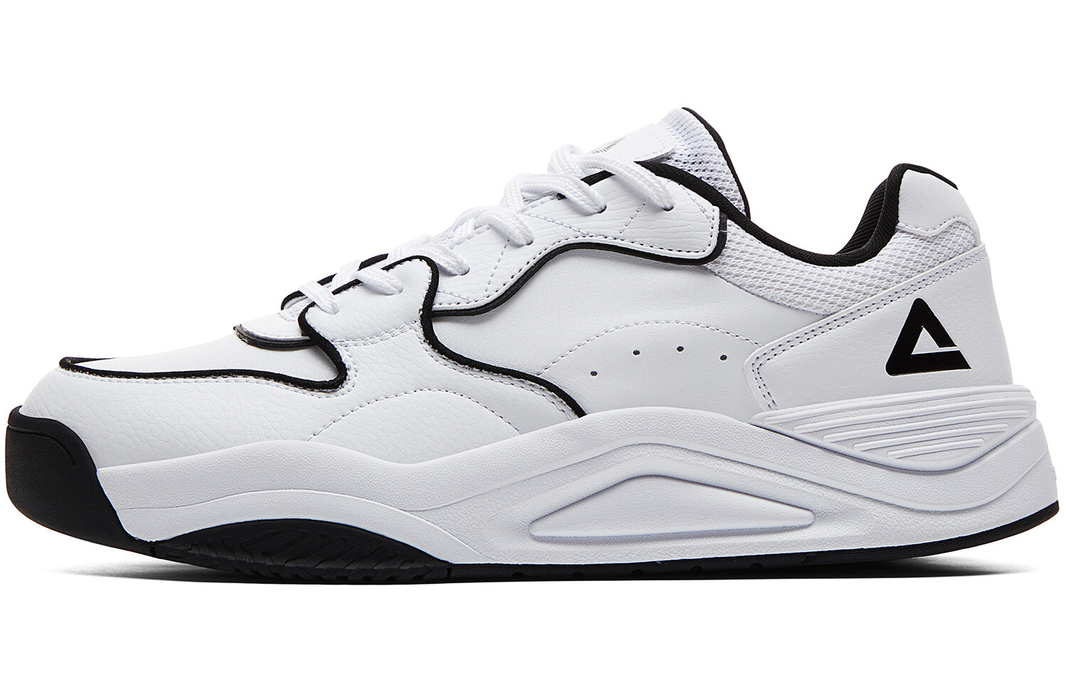 

Кроссовки PEAK Skateboarding Shoes Men Low-top Black/White, черный/белый