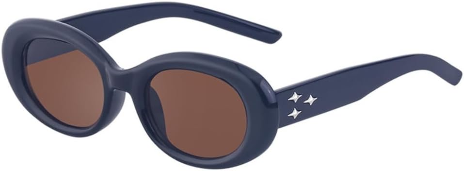 

Спортивные солнцезащитные очки 2027 года для женщин, винтажные овальные солнцезащитные очки для мужчин, модные солнцезащитные очки в стиле стимпанк для женщин MTZJH, Black Brown