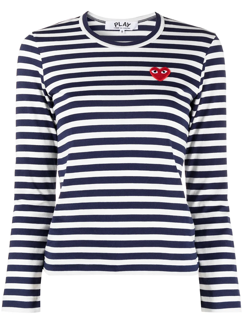 

Топ в полоску с нашивкой-логотипом Comme Des Garçons Play, синий