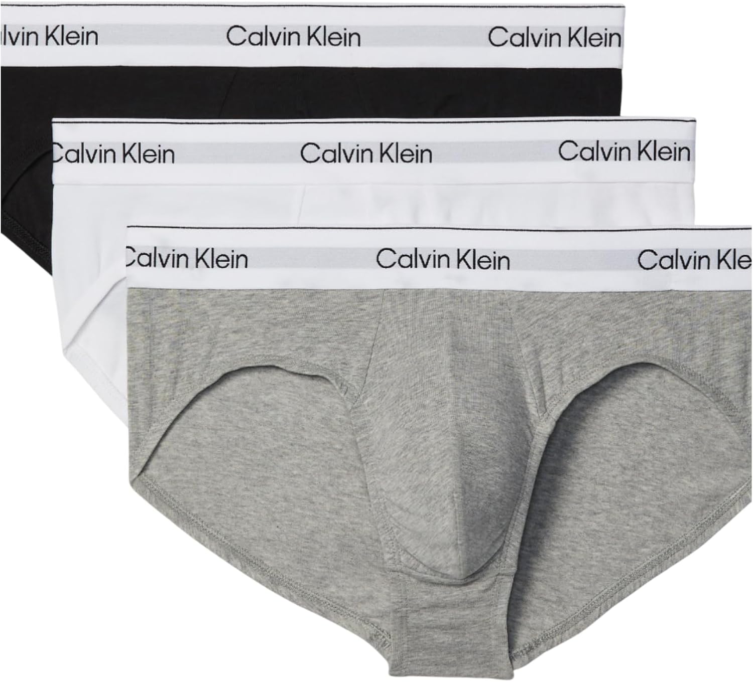 

Комплект из 3 трусов-брифов Calvin Klein Men's Icon Cotton Stretch, Grey Heather,White,Black
