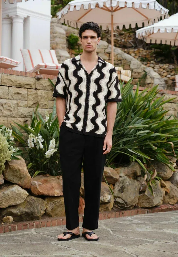 Рубашка Next, black neutral, черный нейтральный