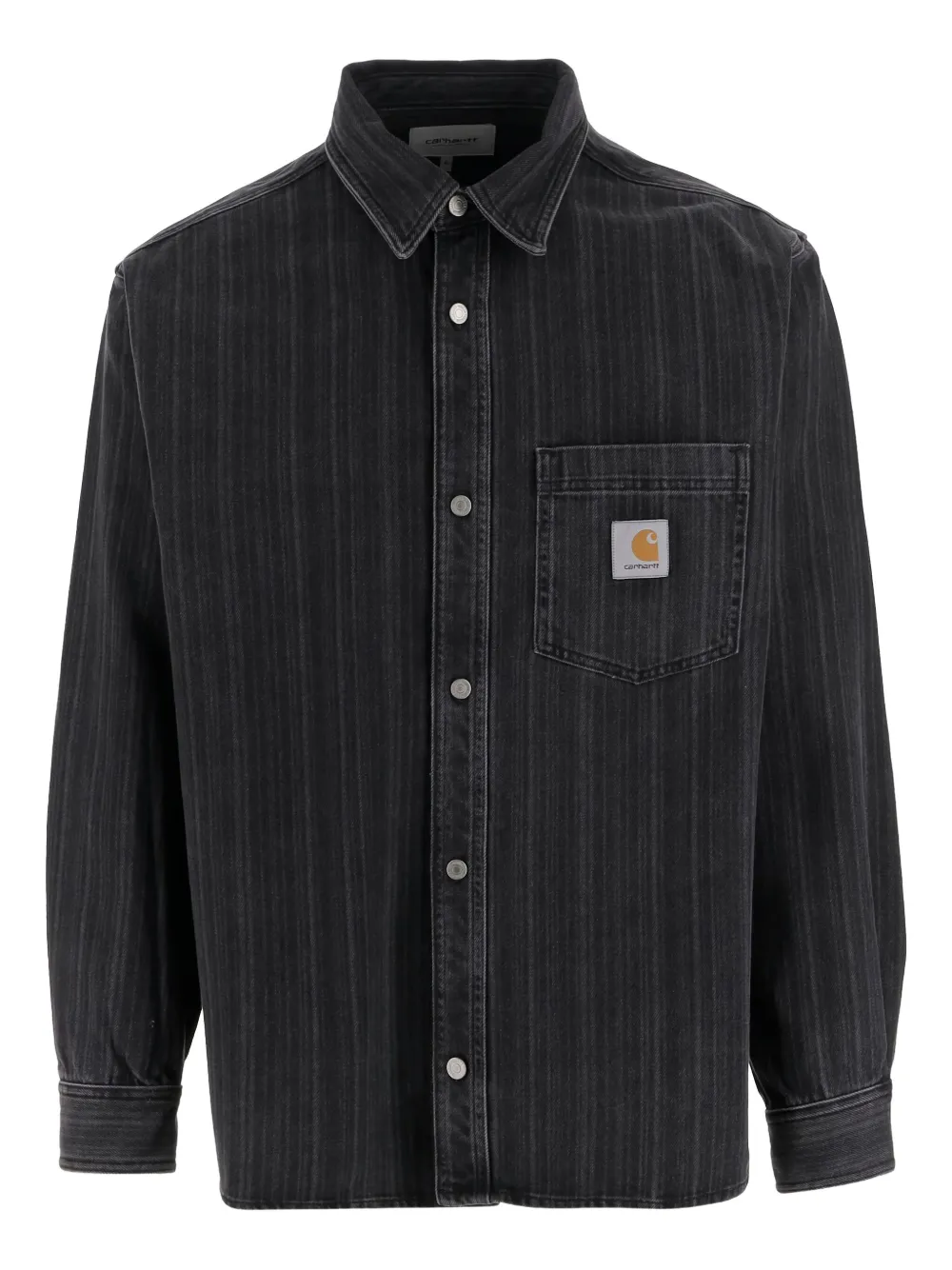 

Рубашка с карманом в полоску CARHARTT WIP, черный