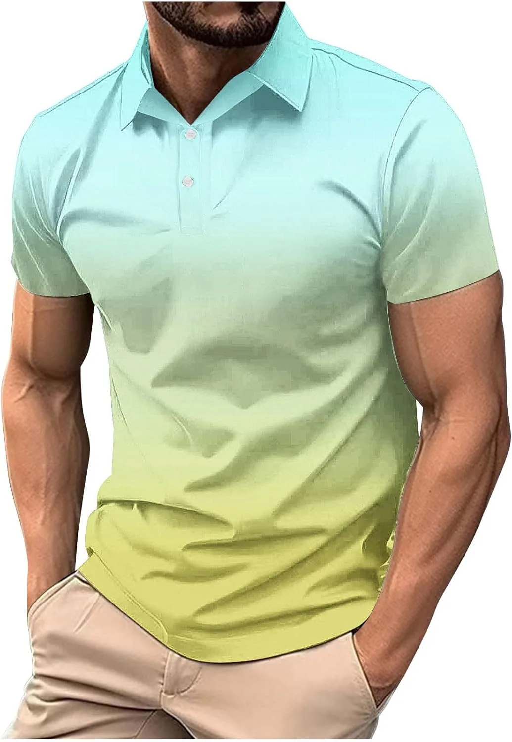 Футболка для мужчин Funny Gradient Color с коротким рукавом