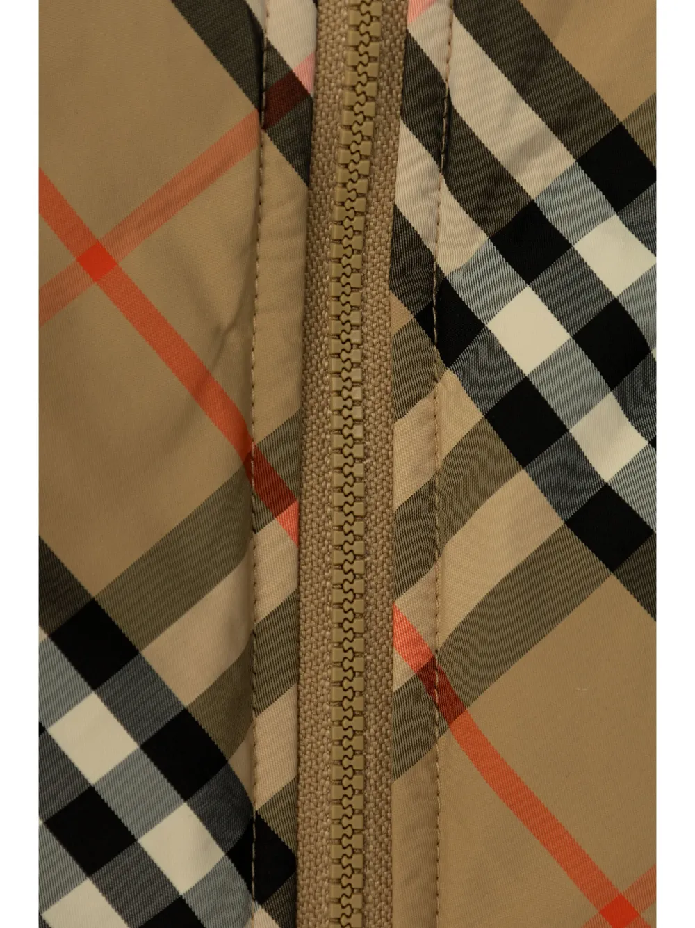 Пуховик в клетку BURBERRY KIDS, нейтральный — фото 3