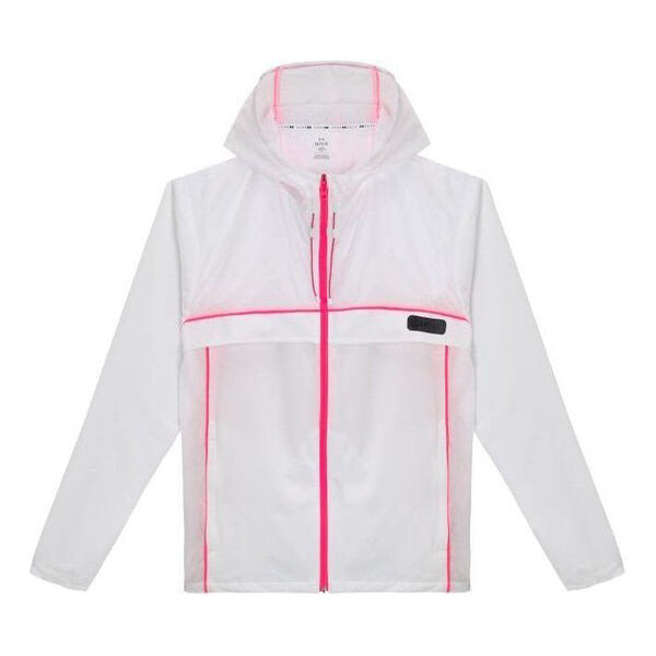

Куртка run anywhere hooded jacket 'white pink' Under Armour, белый