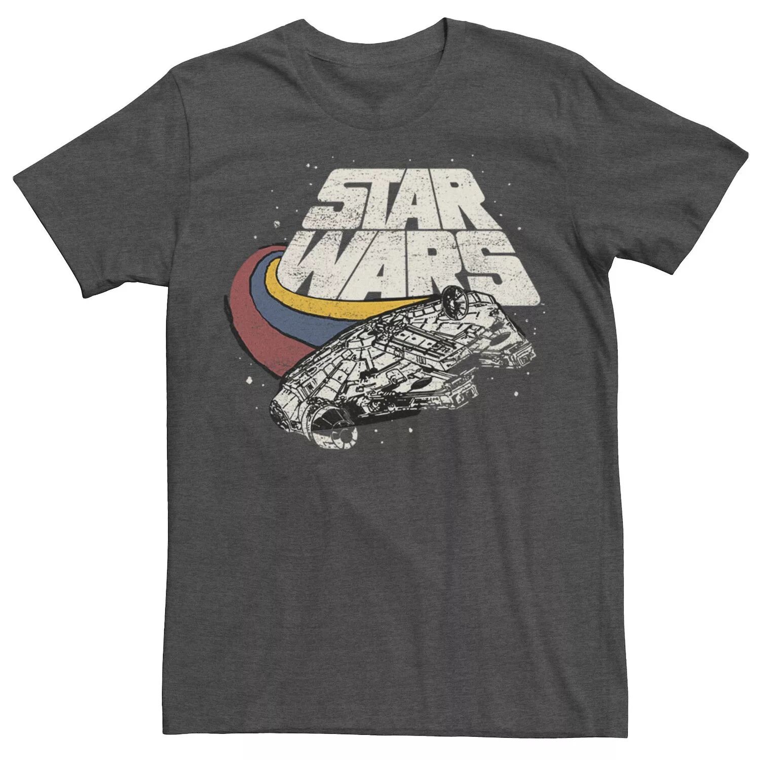 

Мужская футболка Millennium Falcon с тремя полосками Star Wars