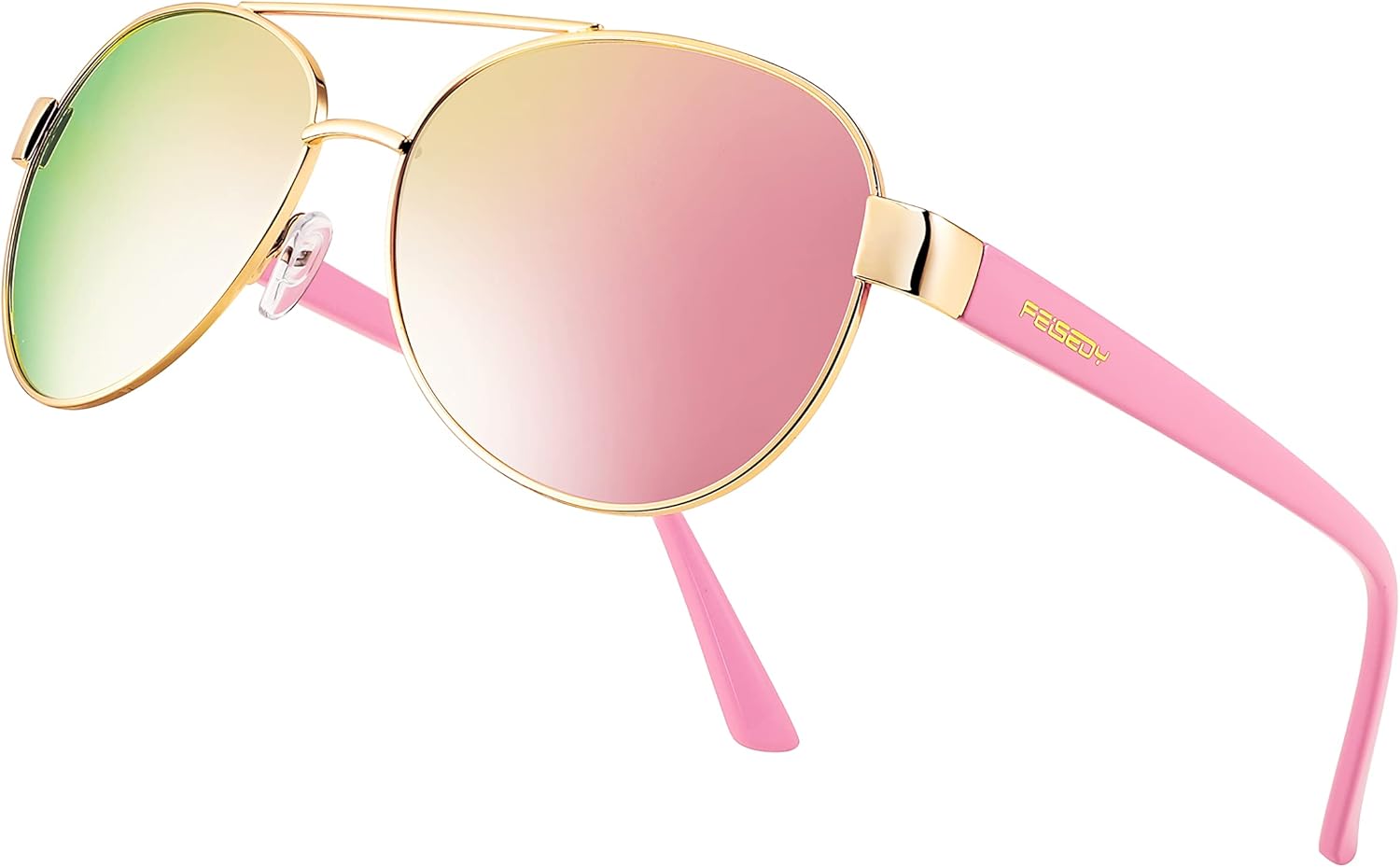 

Классические солнцезащитные очки-авиаторы FEISEDY для женщин, поляризованные очки-пилот для мужчин, защита UV400, для вождения, рыбалки, гольфа, B4109, 002 Gold Frame/Pink Mirror Lenses