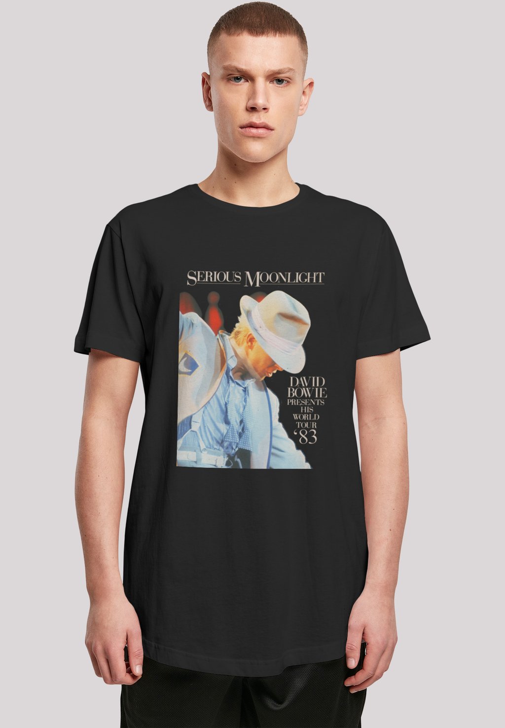 

Футболка с принтом DAVID BOWIE SERIOUS MOONLIGHT F4NT4STIC, черный