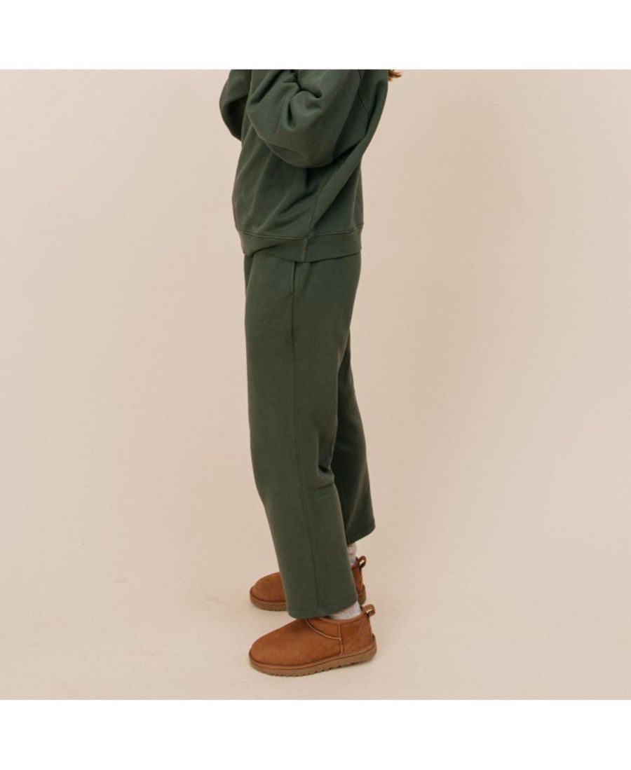 

Женские укороченные брюки-тедди из органического хлопка Ocio, Spruce