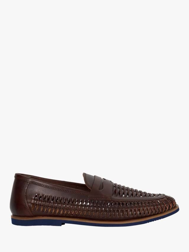

Bresley плетеные кожаные лоферы Dune London, Brown