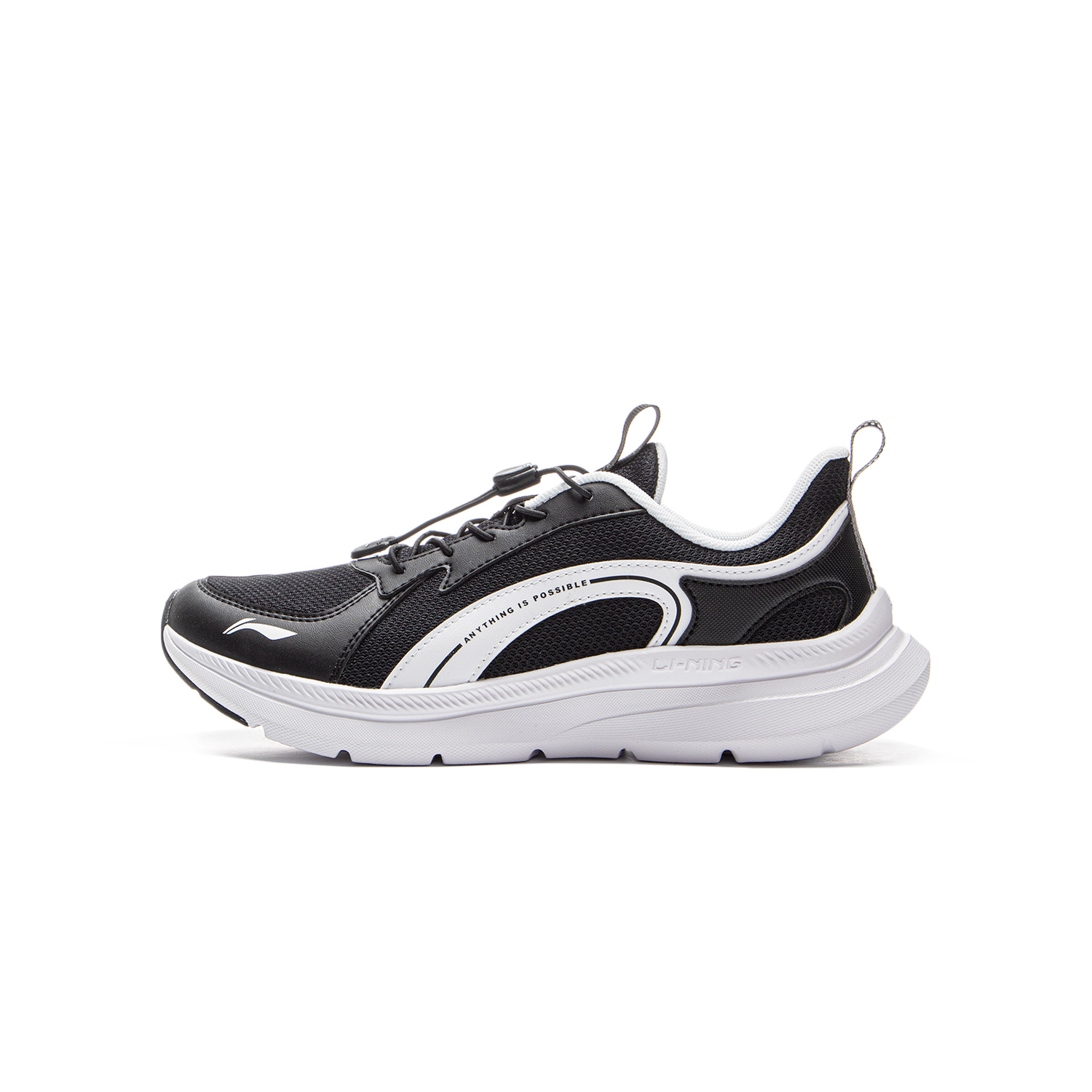 LINING YOUNG Низкие детские беговые кроссовки black/standard white kids'