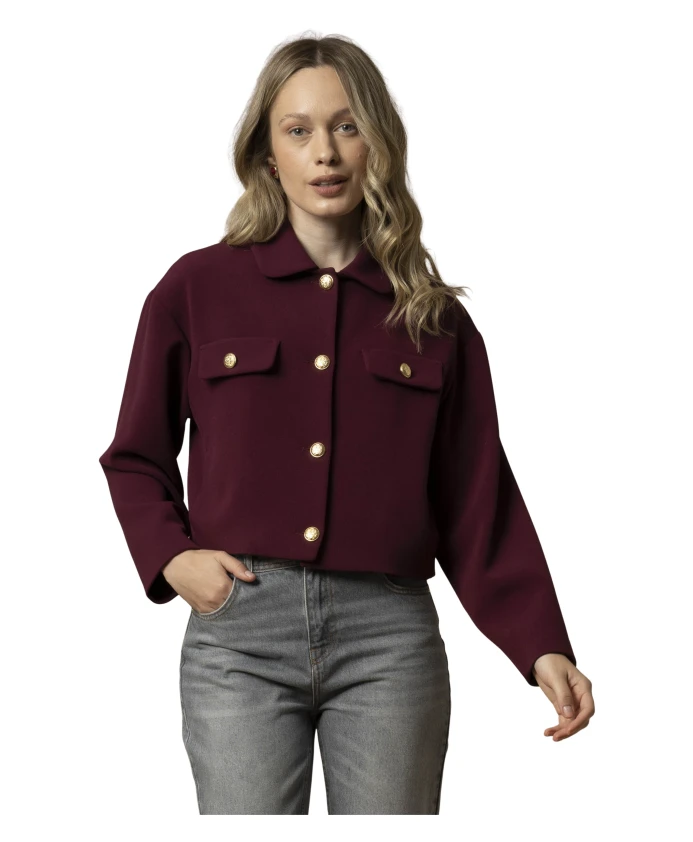 

Стильный жакет с воротником на пуговицах. Kocca, красный