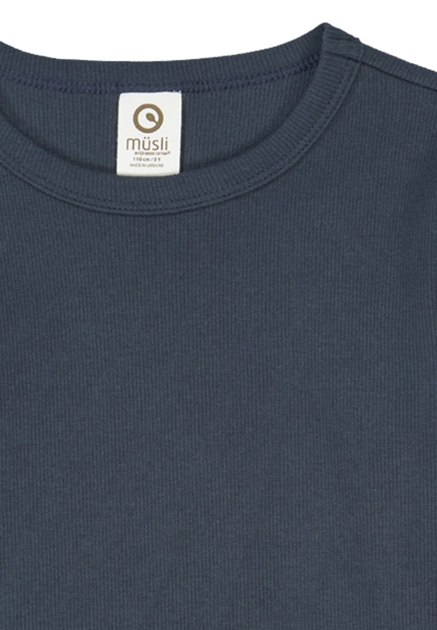 Топ Müsli by GREEN COTTON Long sleeved top, Night Blue/Dark Blue — фото 3