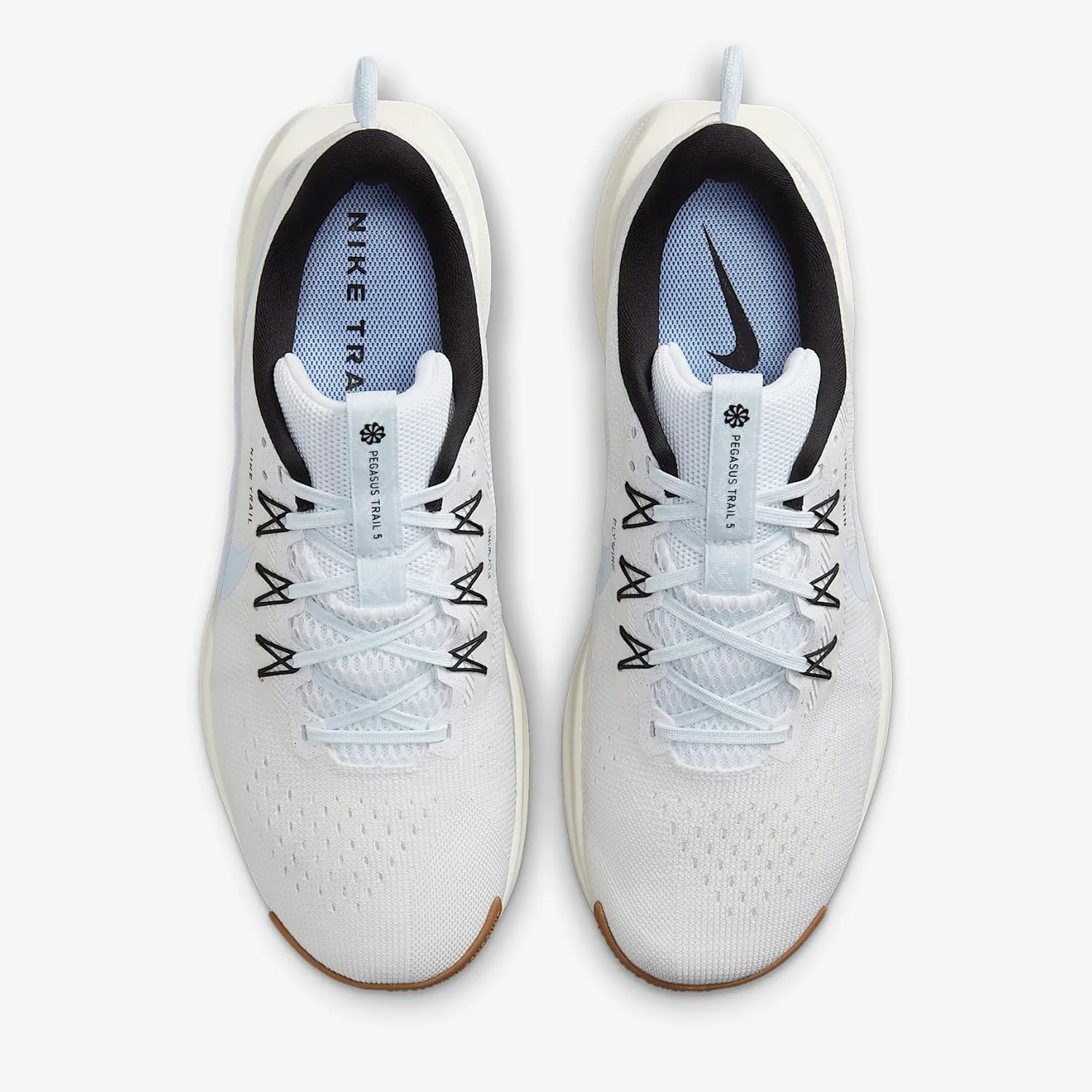 Мужские кроссовки для трейлраннинга Nike Pegasus Trail 5 GORE-TEX водонепроницаемые, белый/металлик серебристый/синий — фото 4