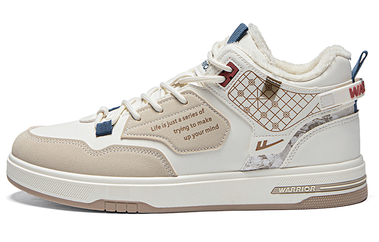 

Кроссовки WARRIOR Skateboarding Shoes Men High-top Beige/Khaki, бежевый