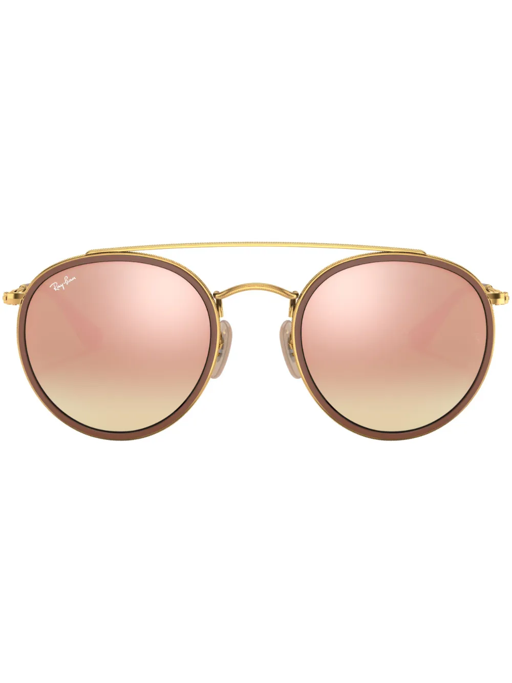 

Круглые солнцезащитные очки с двойным мостом Ray-Ban, золотой