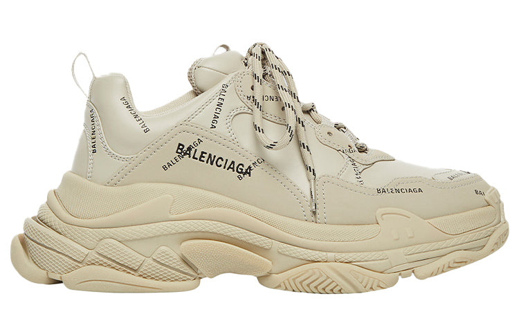 Кроссовки (WMNS) Balenciaga Triple S Sneaker 'All Over Logo - Beige' 524039W2FA19710, кремовый — фото 2