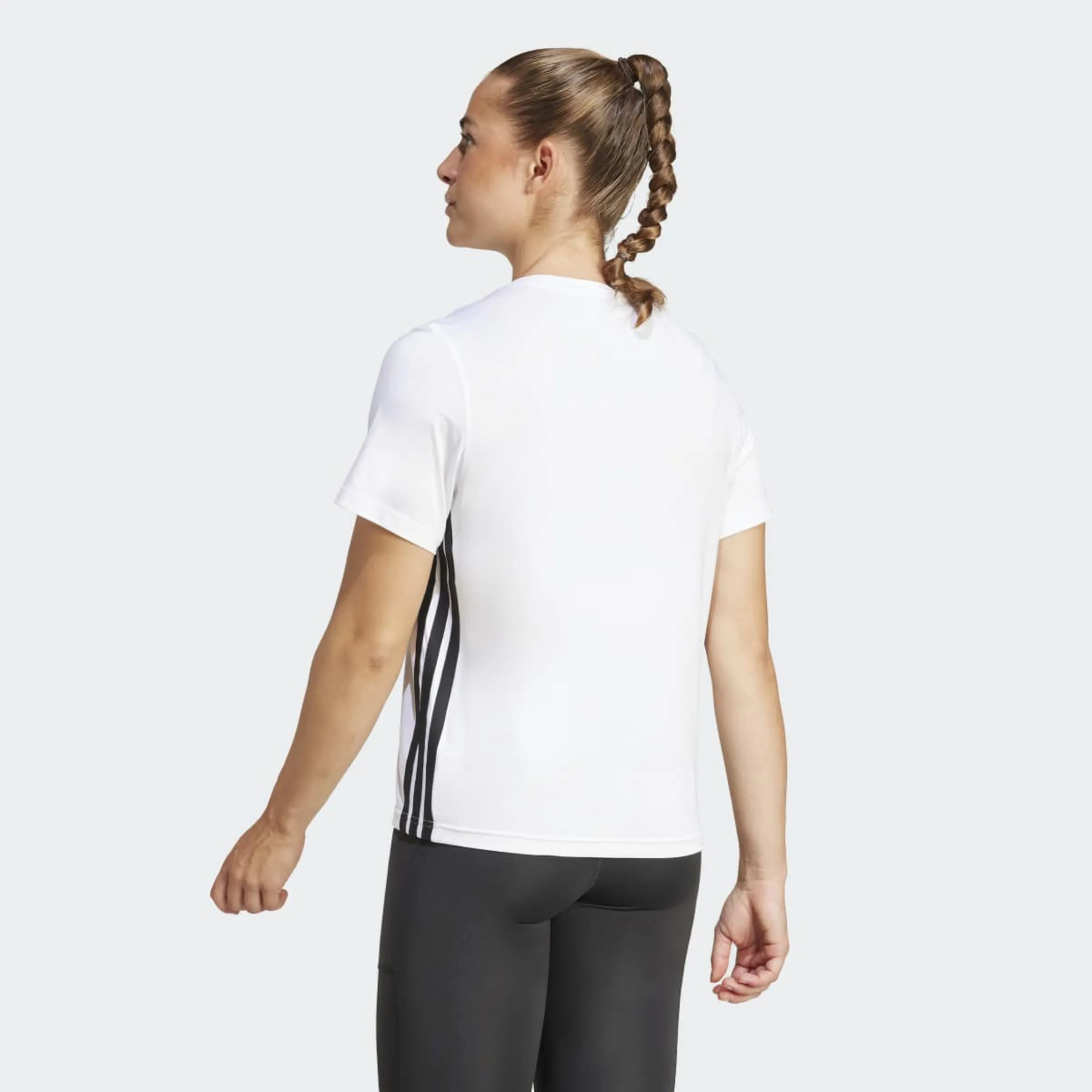 Женская футболка Train Essentials Workout 3 полосы Adidas, белый — фото 2