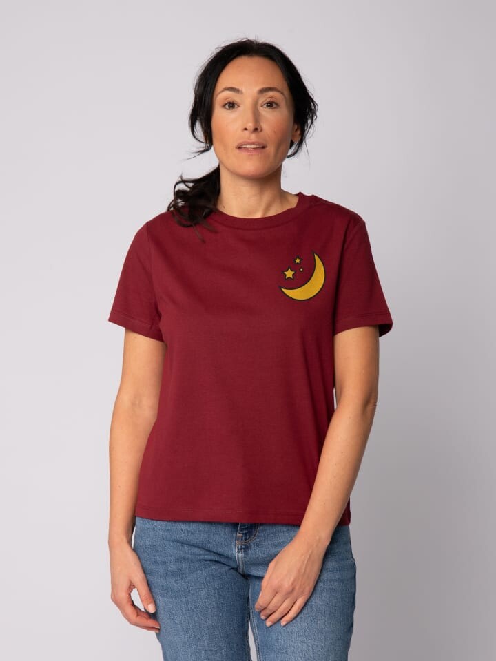 

Футболка wat Apparel T-Shirt Moon & Stars, цвет Weinrot