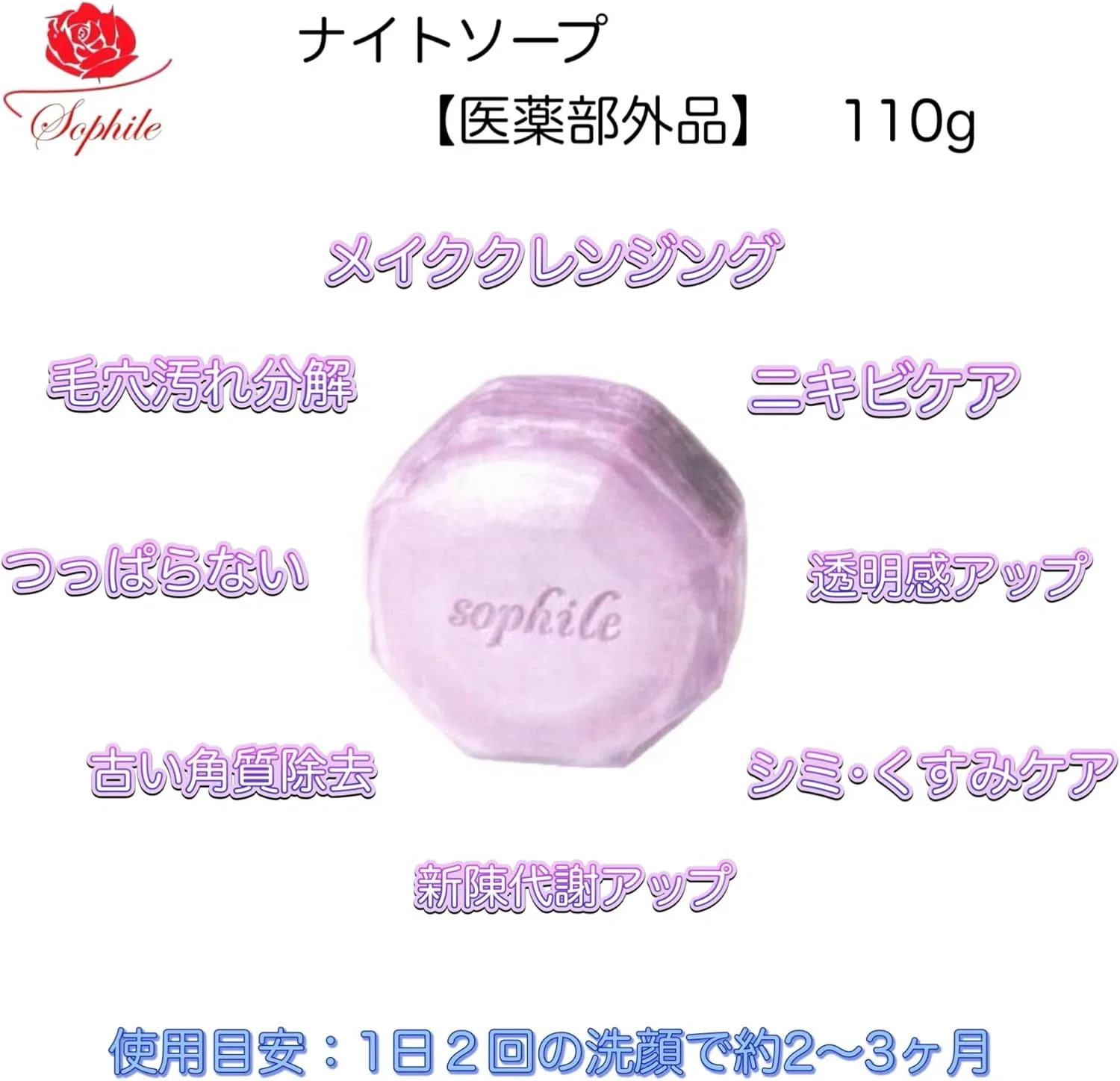 Набор сыворотка и мыло для лица Sophile SOD Essence и Night Soap 110 г